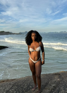 Calcinha bruma metálica